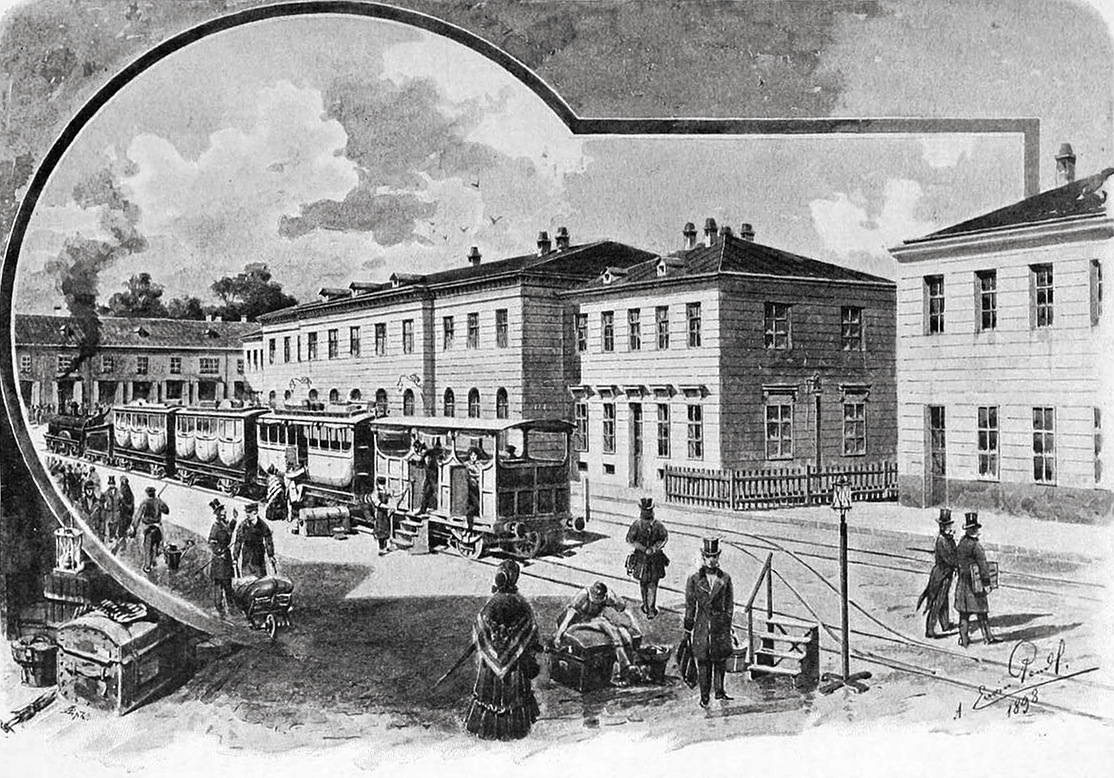 Ankunft am Nordbahnhof, 1838
