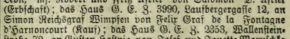 Felix von Harnoncourt verkauft die Villa Laufbergergasse 12 an Simon von Wimpffen (1899)